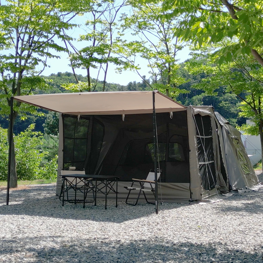 [풀오픈/하프오픈전용] 힐하우스 그늘막 원터치 텐트 확장형 전실