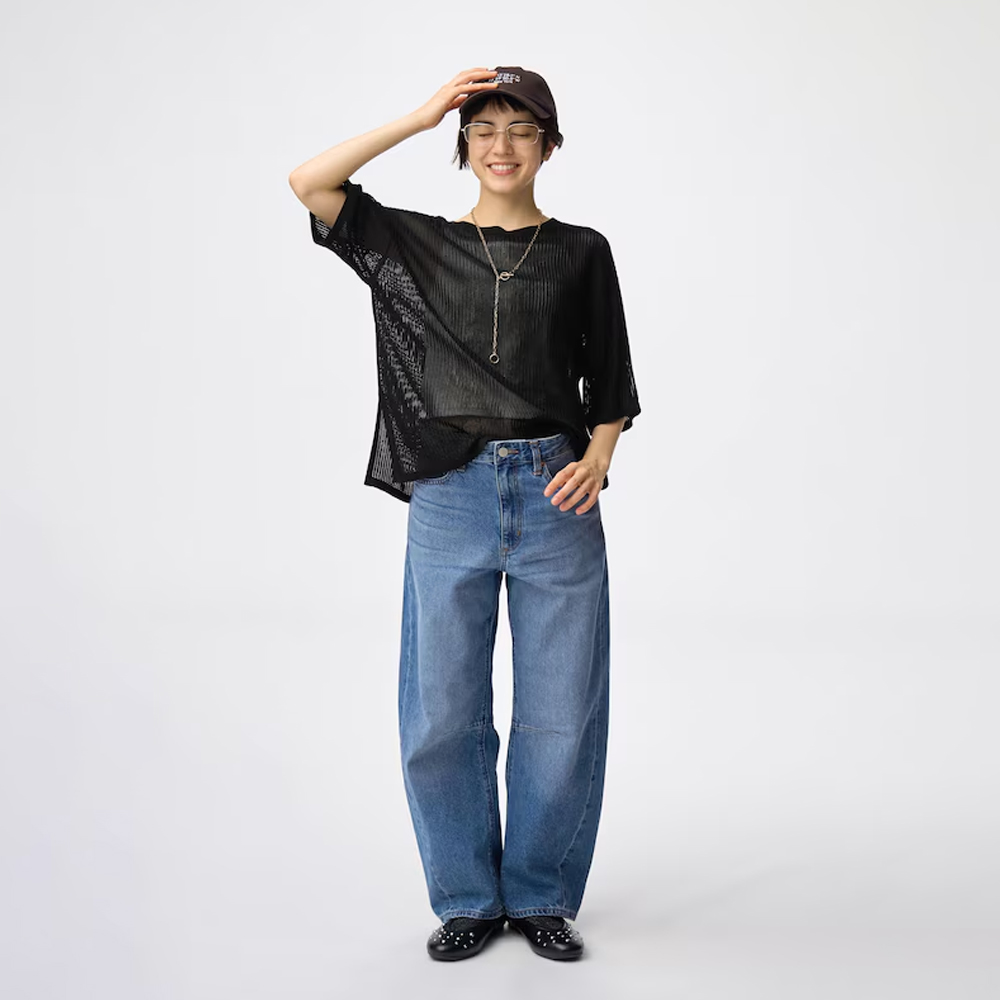 지유 바지 배럴 다리 청바지 B + EC 68.0cm 데님팬츠 357503 - 상세 이미지 5