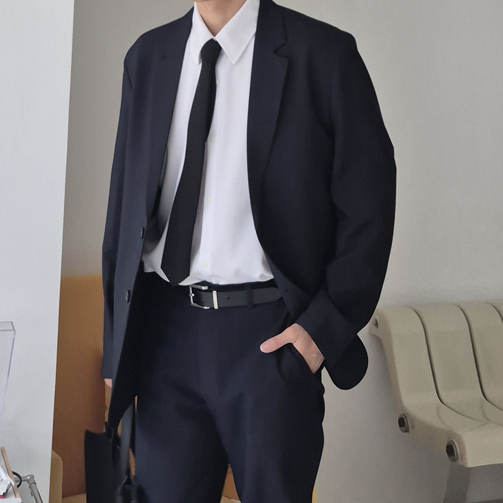 남자여름자켓 여름정장 오버핏 남자블레이저 남성자켓 - 상품 이미지