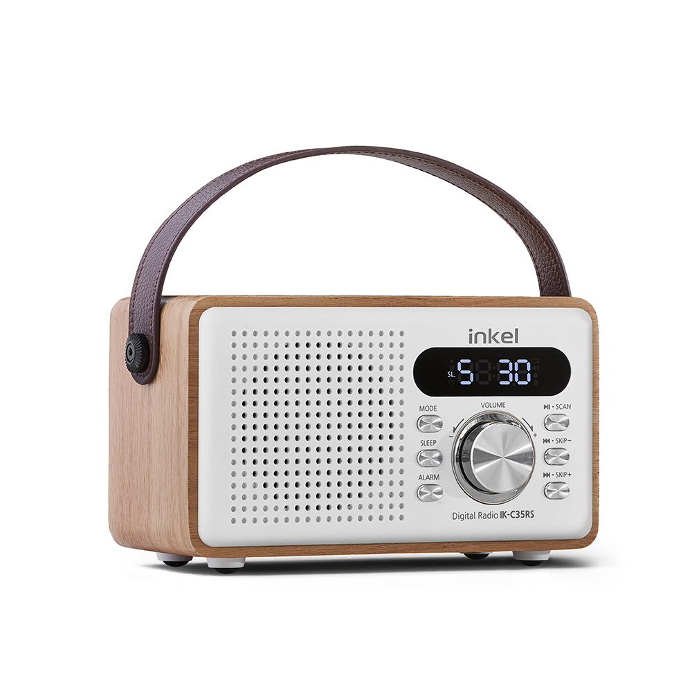 인켈 IK-C35RS 휴대용 레트로 블루투스 스피커 FM 라디오 시계 알람 올인원 - 상세 이미지 2
