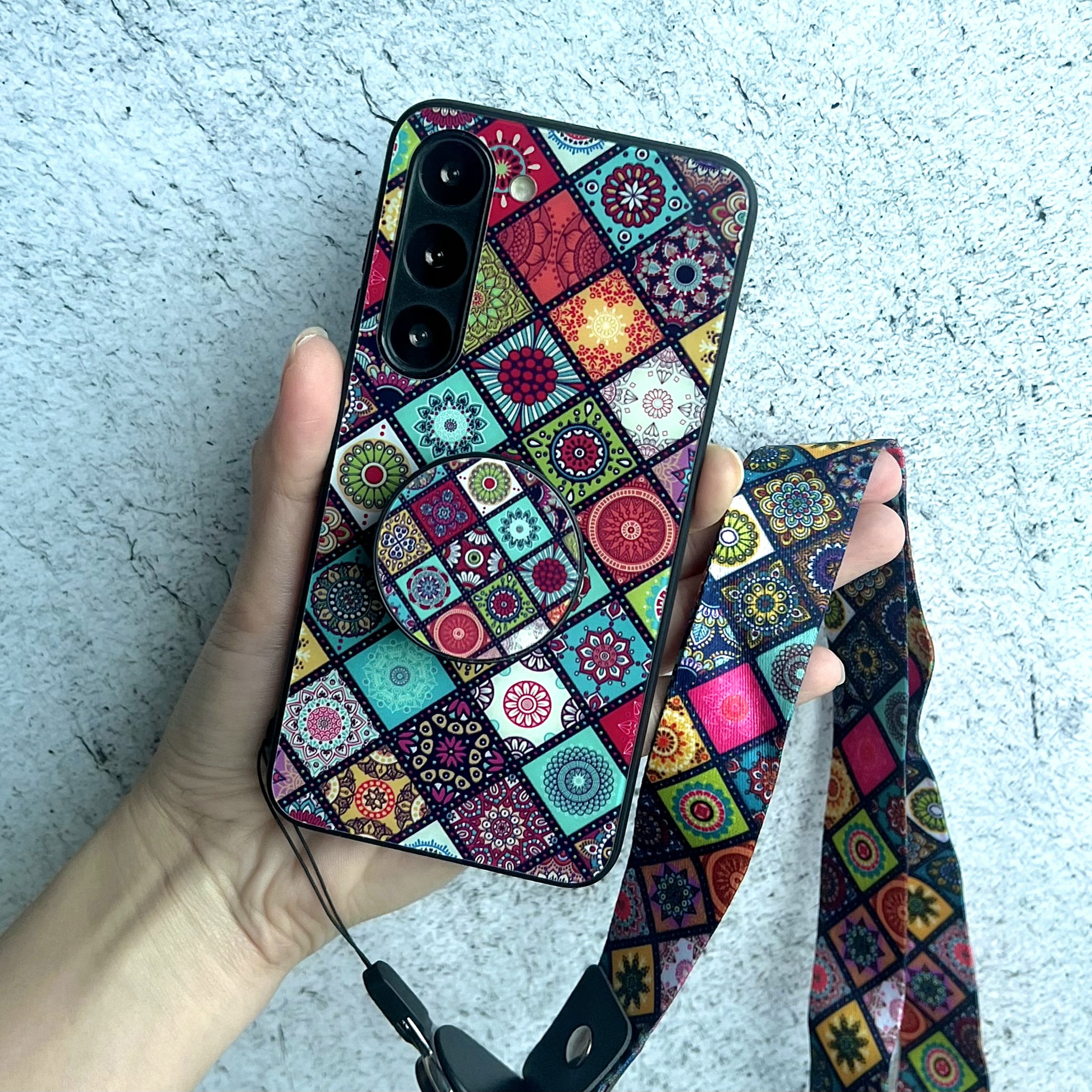 범퍼 케이스 실리콘 명품 스트랩 포함, 갤럭시S23 - 상품 이미지