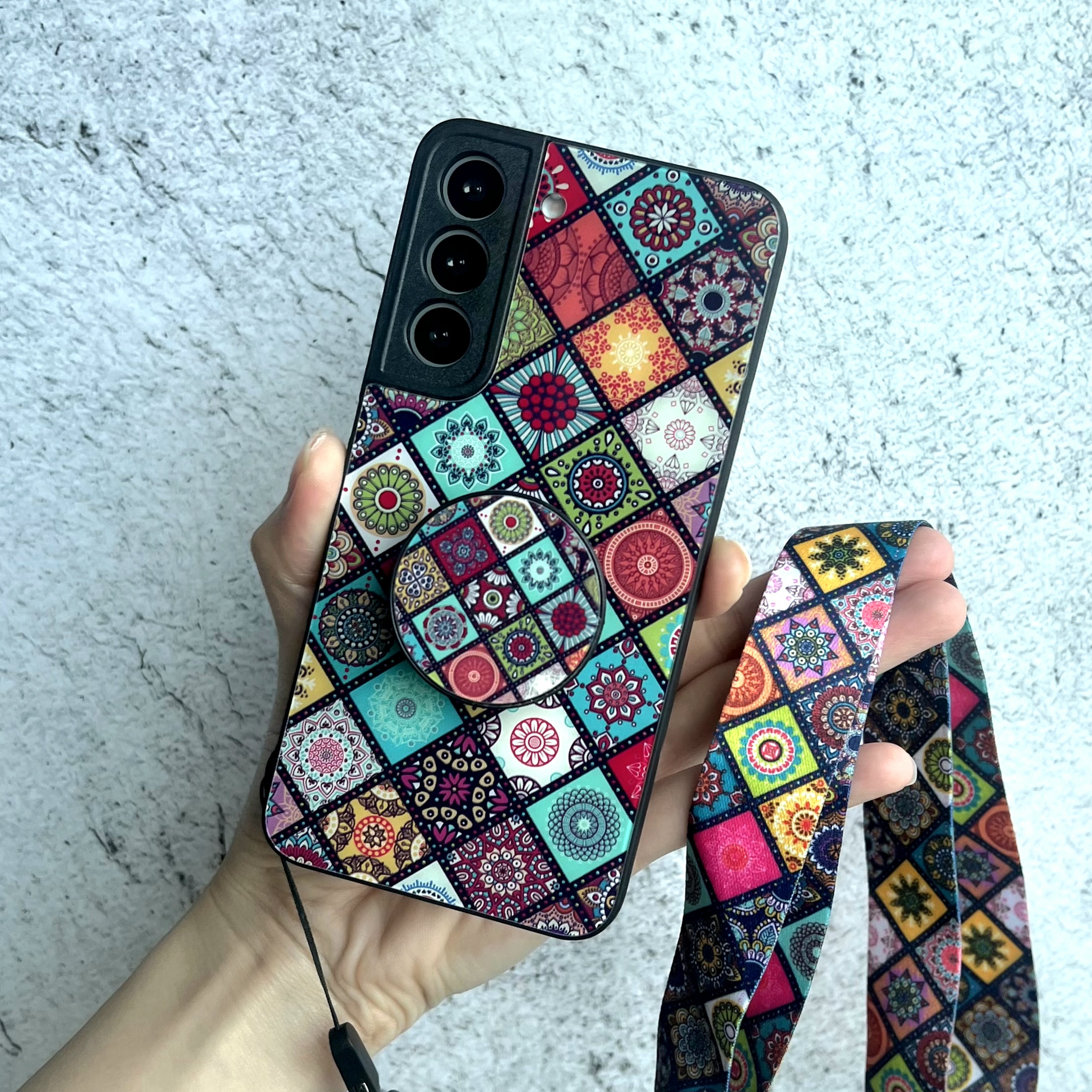 범퍼 케이스 실리콘 명품 스트랩 포함, 갤럭시S22 - 상품 이미지