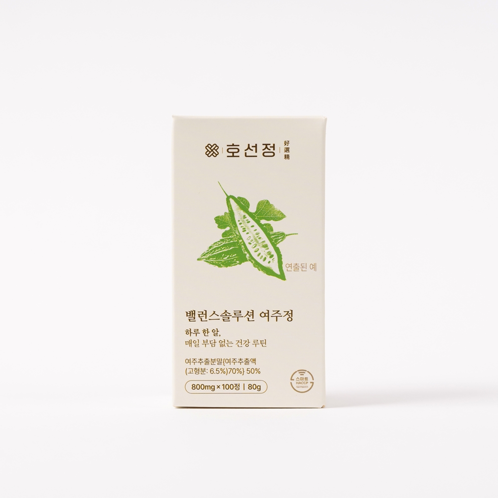 호선정 밸런스솔루션 프리미엄 여주정 여주환 국내산 800mg 100정, 1개 - 상세 이미지 2