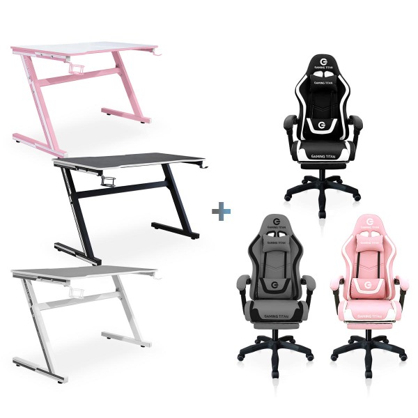일루일루 Z타이탄+라이트 G-지타이탄 게이밍 컴퓨터 책상 의자 세트 1200