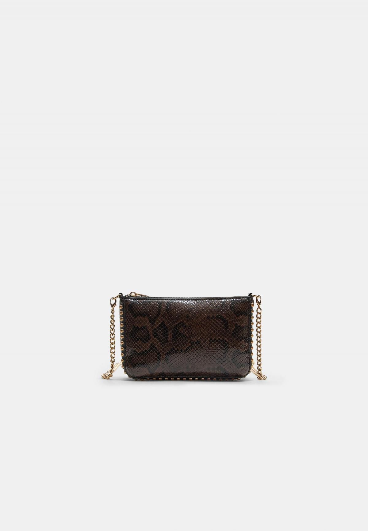 스트라디바리우스 애니멀프린트 비즈 체인 미니백 3700/911 BROWN - 상품 이미지