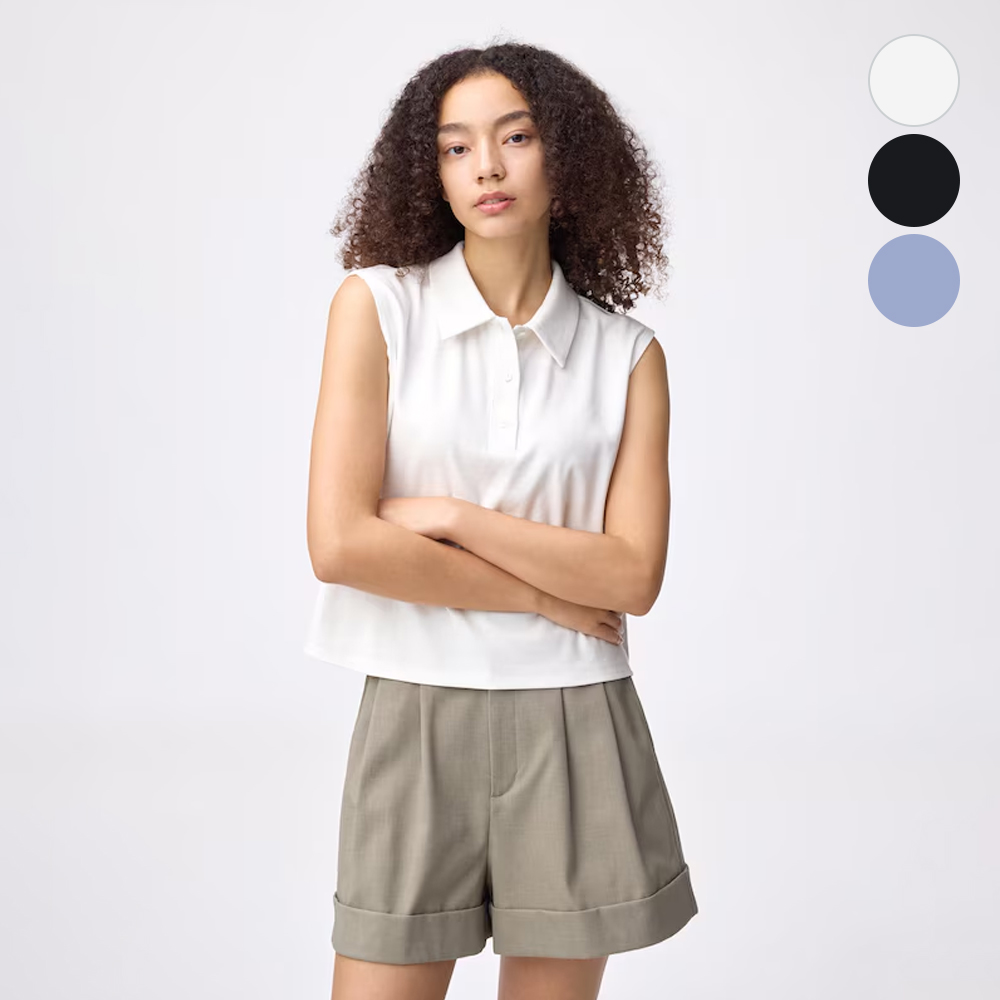 지유 폴로 셔츠 민소매 OSQ + EC 크롭 356308 - 상품 이미지