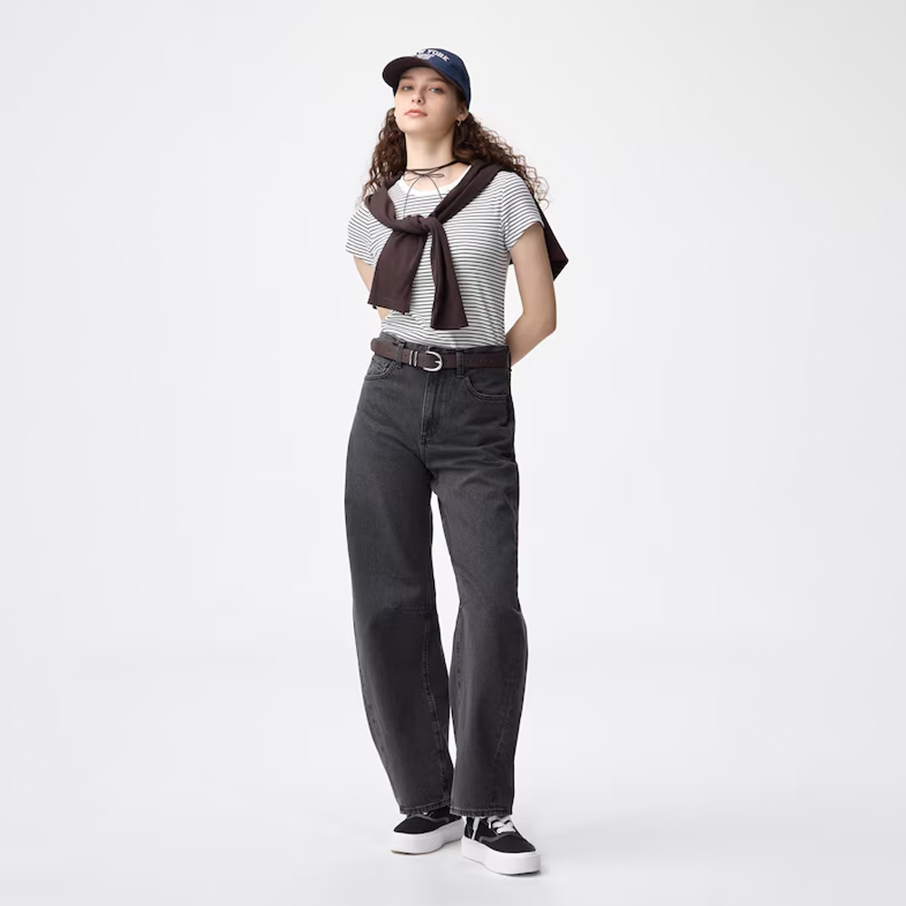 지유 바지 배럴 다리 청바지 A + EC 81.0cm 데님팬츠 357502 - 상세 이미지 5