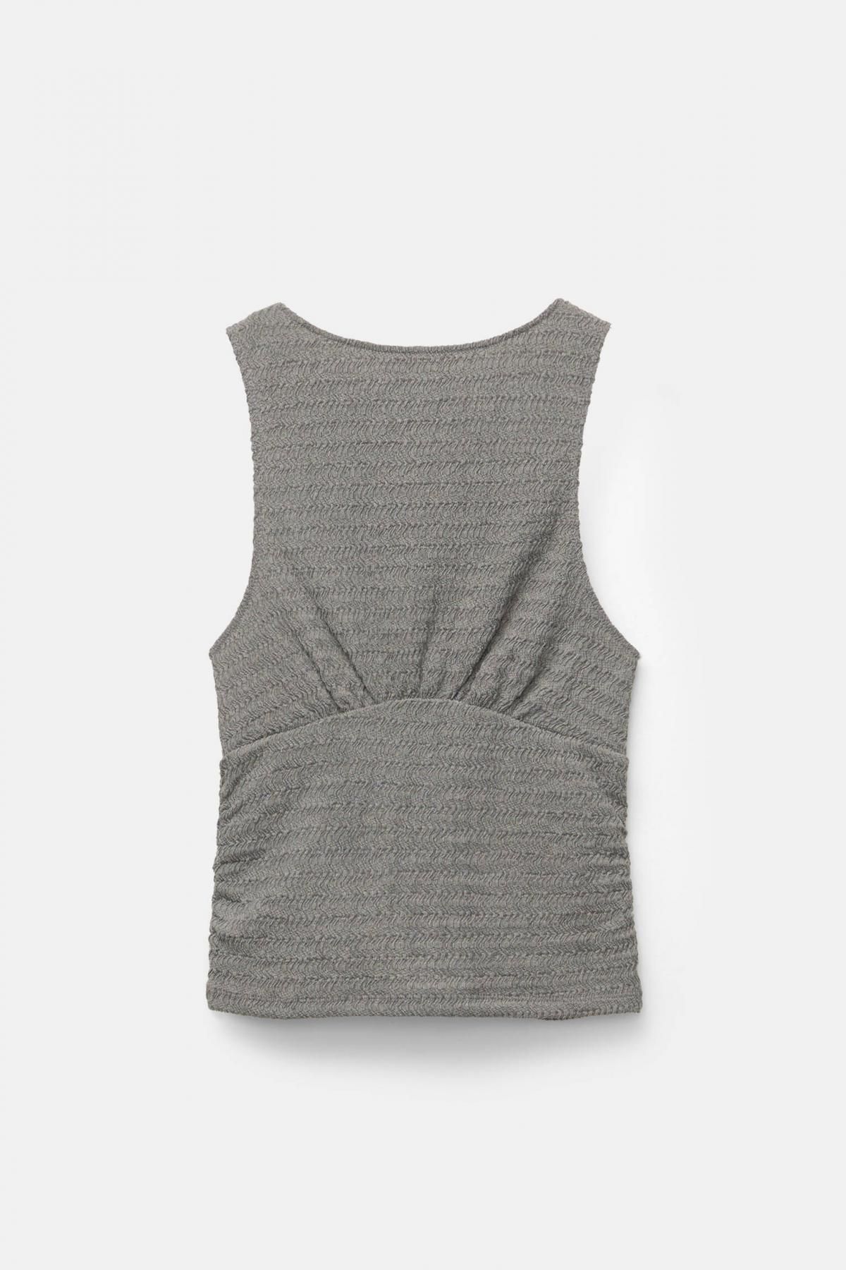 풀앤베어 셔링 크레이프 민소매 탑 7151/326 ANTHRACITE GREY - 상품 이미지