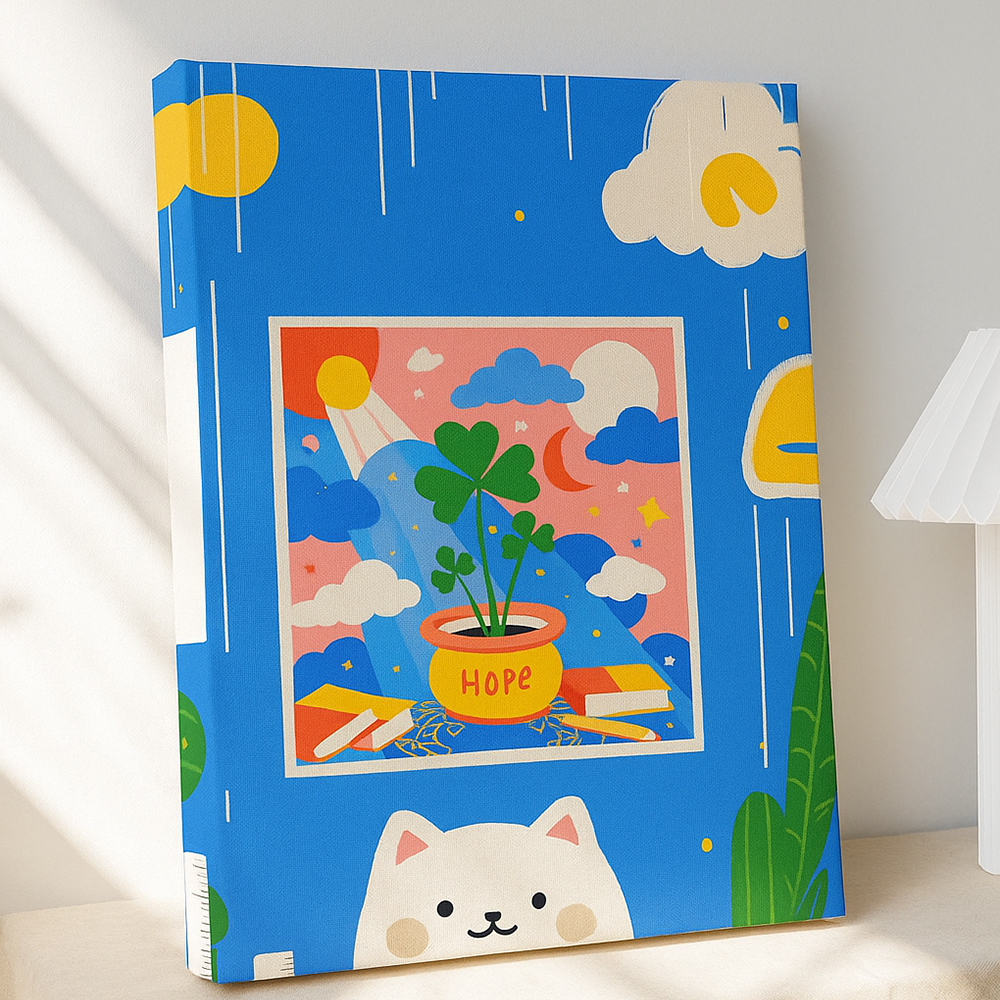 수능합격기원 네잎클로버 액자 수험생 응원 행운 그림액자 A4(210mmx297mm) - 상세 이미지 2