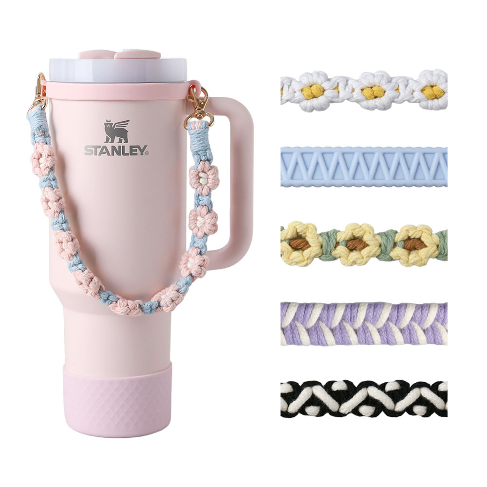 텀블러 스트랩 홀더 손잡이 캐리어 스탠리 스타벅스 락앤락 호환 꽃스트랩