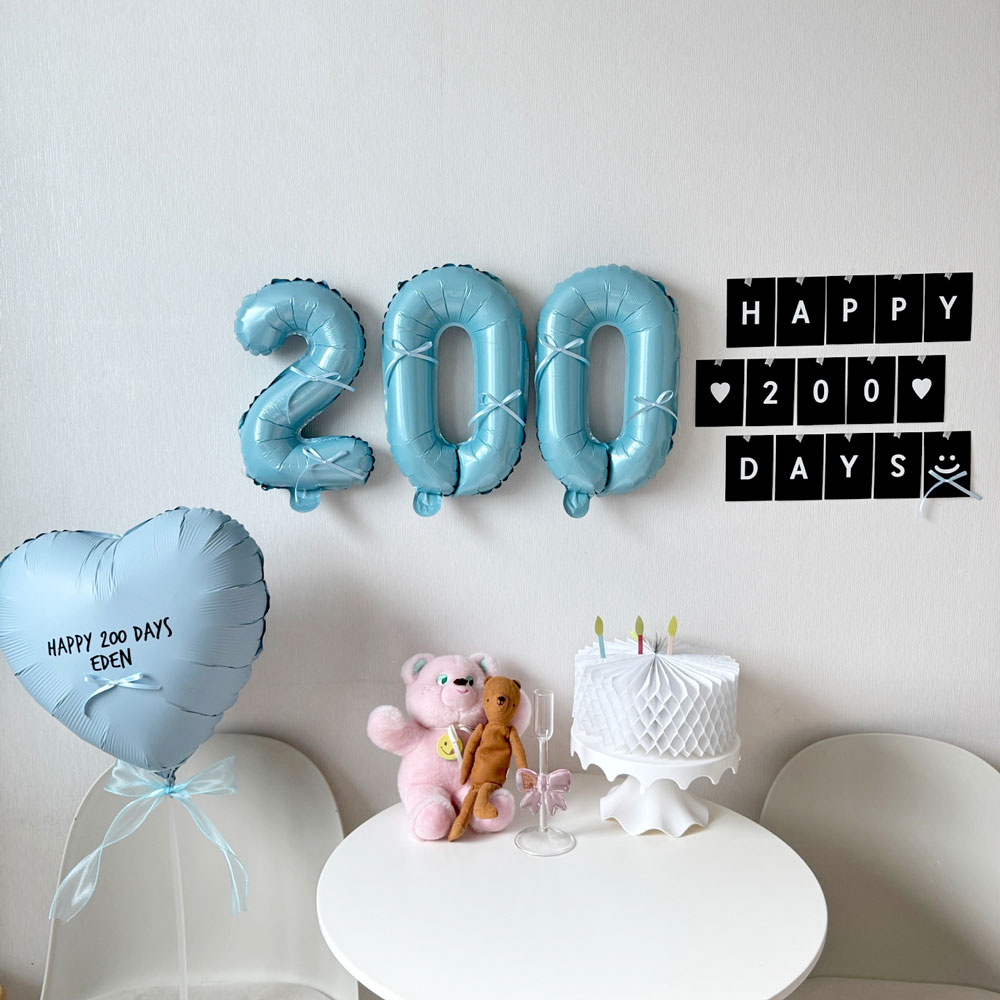 아기 200일 풍선 300일 풍선 1000일 50일셀프촬영 500일 풍선 천일 - 상세 이미지 5