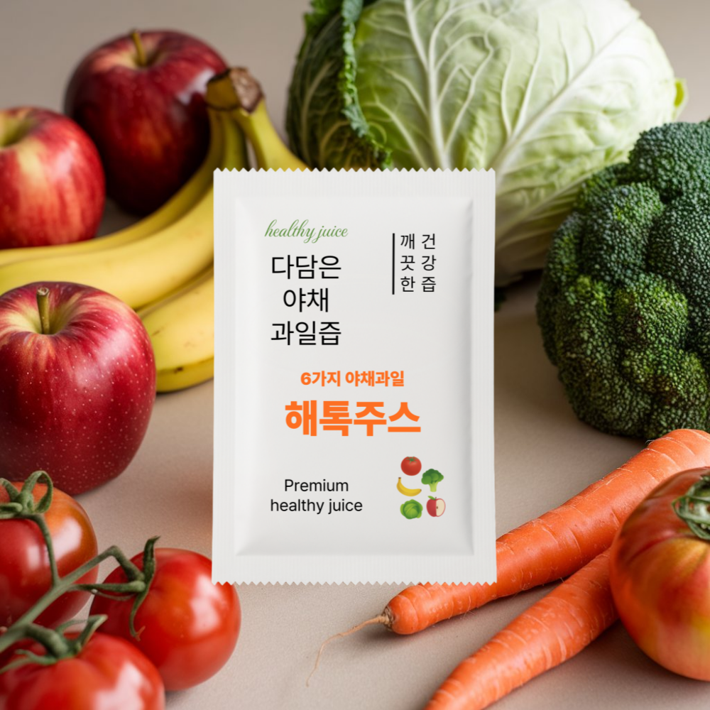 자연애담 맛있는 해톡주스 6가지 과일야채주스 CCA 까 십자화과 110ml 30개