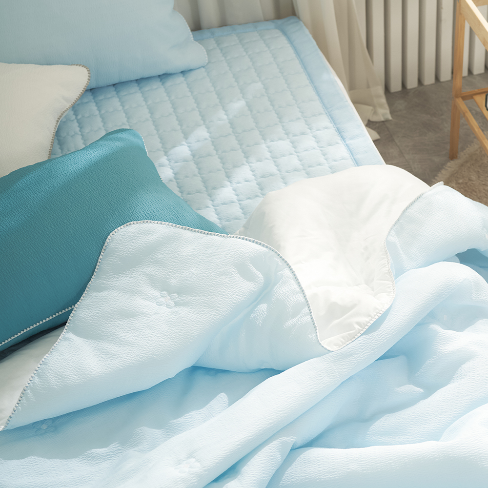 나라데코 순면 스노우리플 스프레드 시원한 여름이불 SS