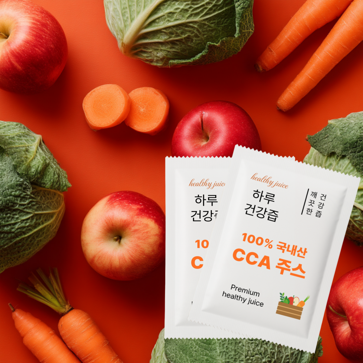 자연애담 맛있는 CCA 까주스 제주당근 국내산 양배추 사과 야채 ACC 씨씨에이100ml 30개