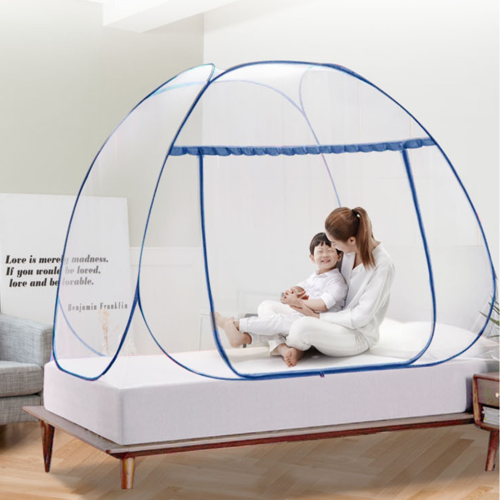 바닥있는모기장 침대용 1인용 대형 접이식 아기모기장