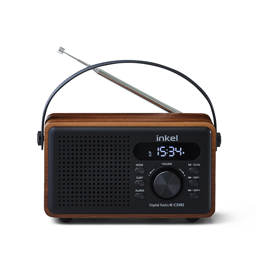 인켈 IK-C35RS 휴대용 레트로 블루투스 스피커 FM 라디오 시계 알람 올인원 이미지 6