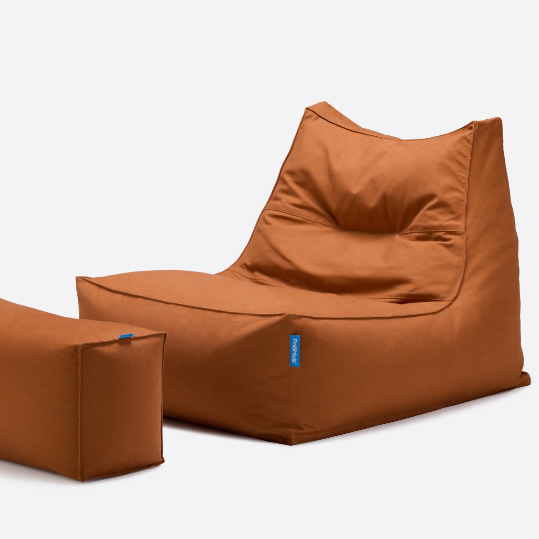 폴리몰리 빈백소파 1인용 대형 607C 코튼 좌식 쇼파, 카멜 브라운 (메시속커버, 선택안함)