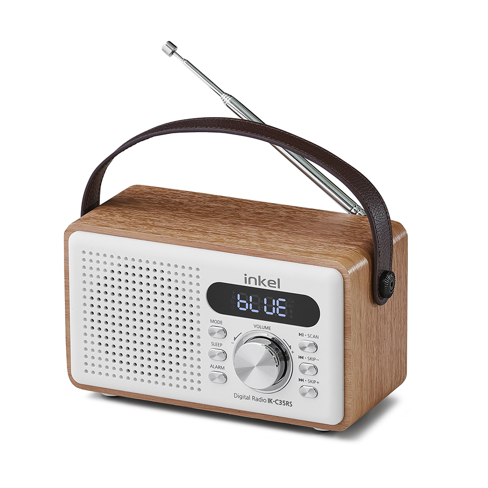 인켈 IK-C35RS 휴대용 레트로 블루투스 스피커 FM 라디오 시계 알람 올인원 - 상세 이미지 3