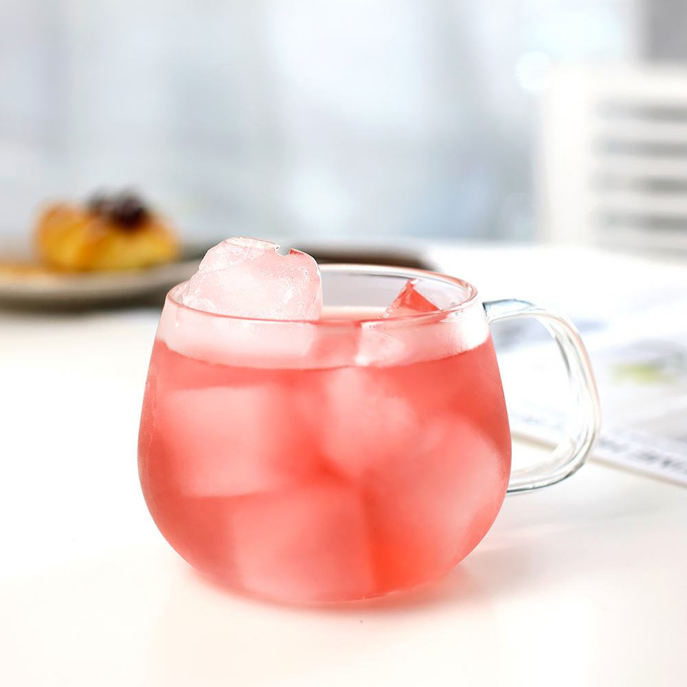 홈카페 티머그 소앤홈 소요 내열유리 커브드 핸들컵 400ml - 상세 이미지 2