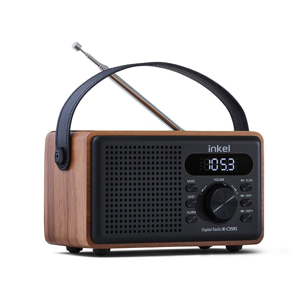 인켈 IK-C35RS 휴대용 레트로 블루투스 스피커 FM 라디오 시계 알람 올인원 이미지 7