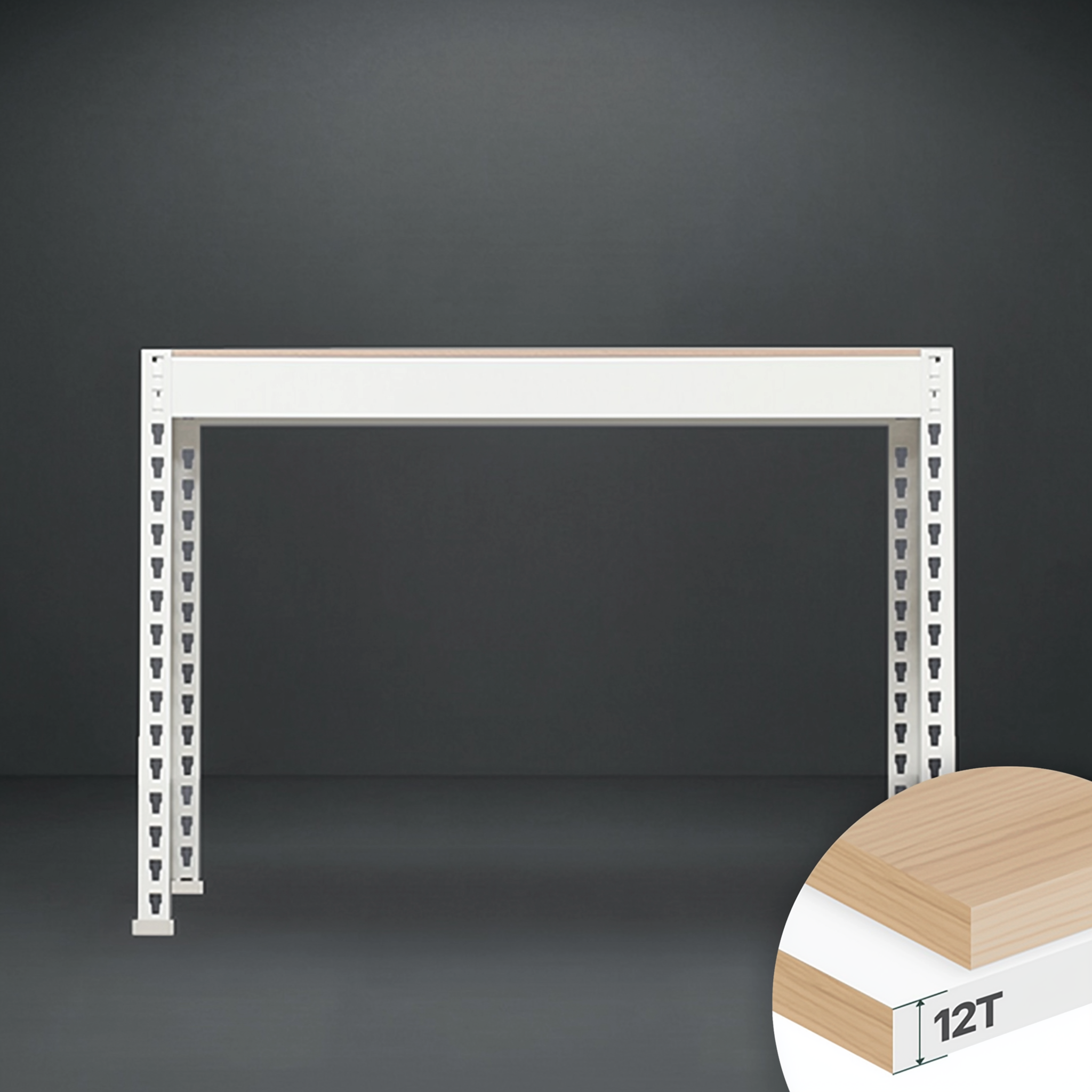 스피드랙 V2 1단 철제선반 12T합판 조립식 앵글 창고 베란다 선반 300300600