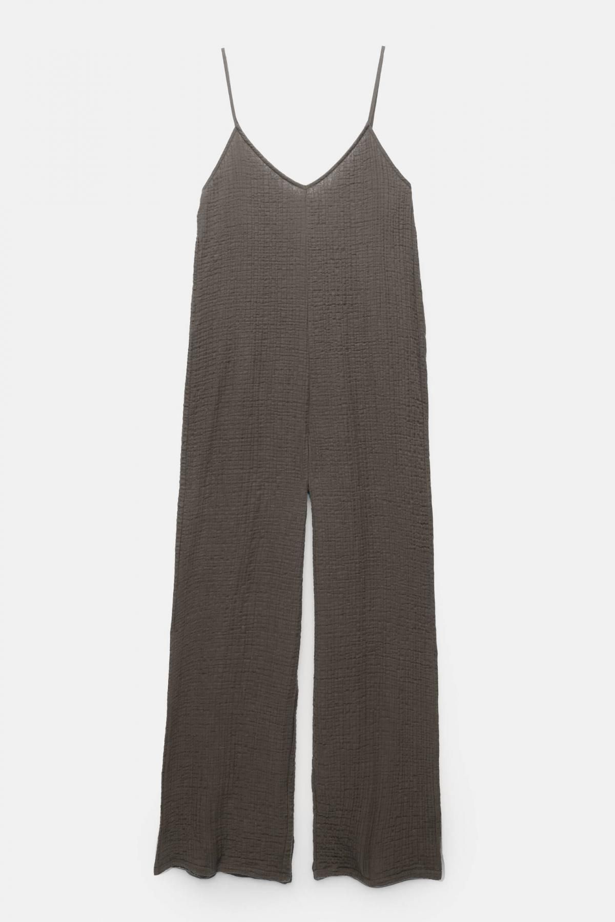 풀앤베어 코튼 스트랩 롱 점프수트 7638/309 ANTHRACITE GREY - 메인 이미지
