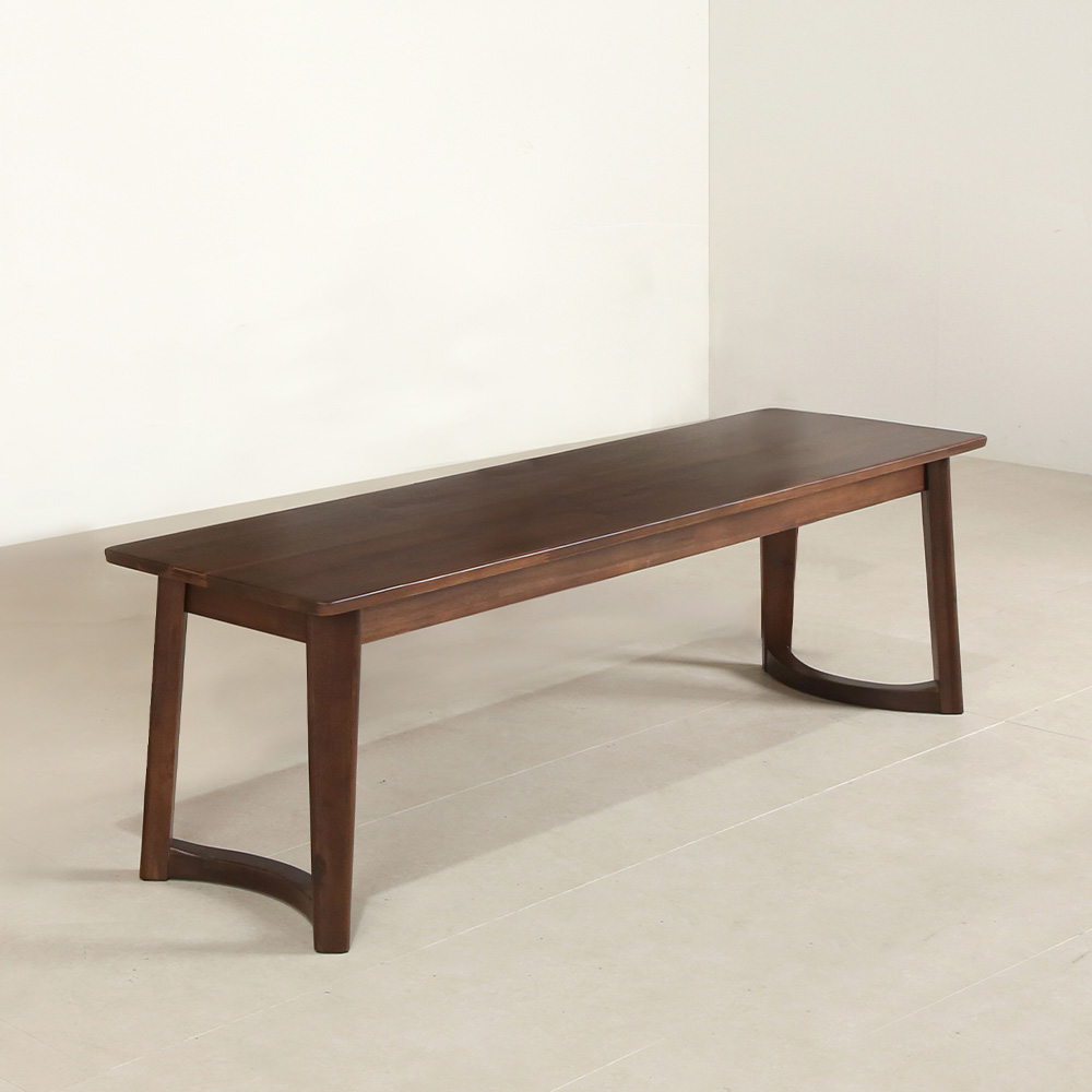 스코나 레스튼 아시아월넛 원목 1400 3인 낮은 벤치 의자