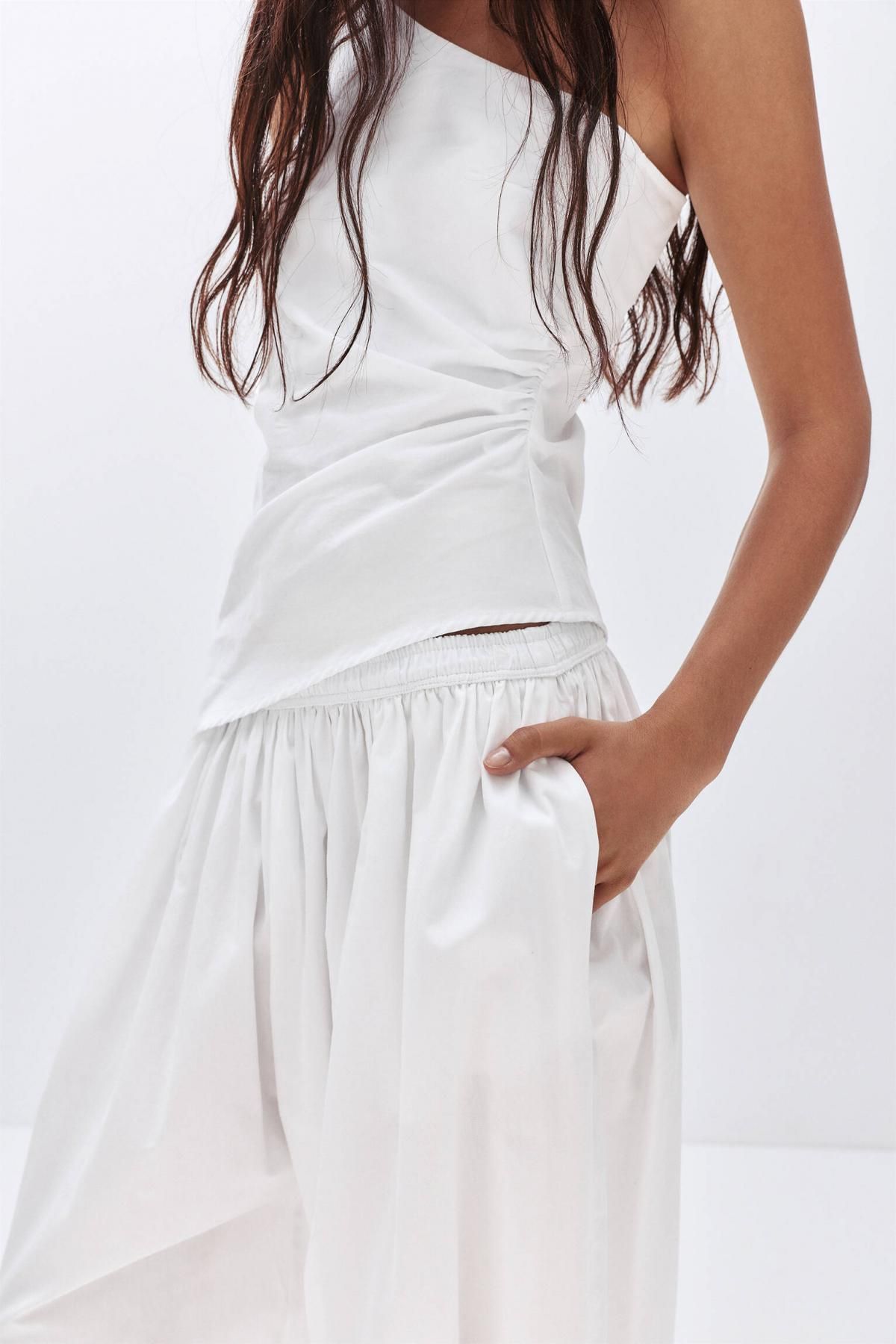 풀앤베어 코튼 오버사이즈 조거 팬츠 7675/327 WHITE - 상세 이미지 5