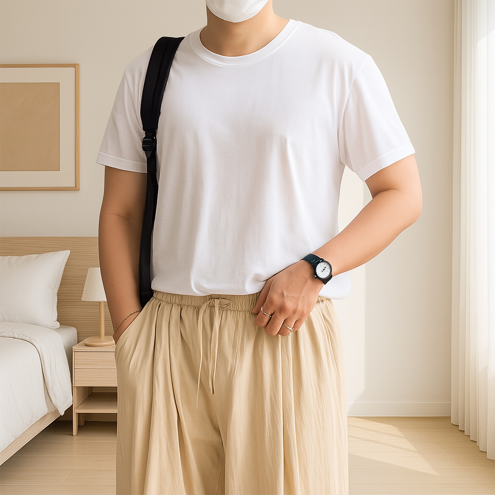 1+1 쿨링티셔츠 30수반팔티 무지반팔티 - 상품 이미지