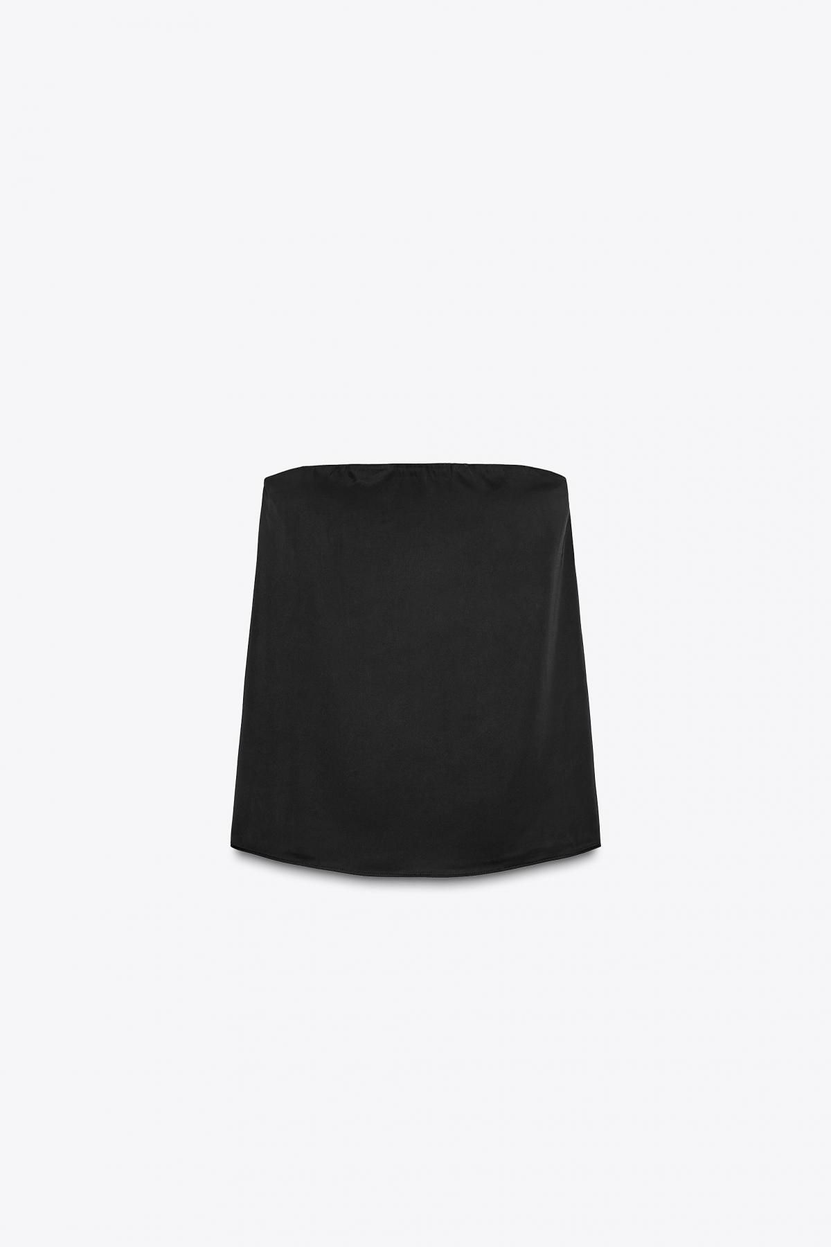자라 새틴 오프숄더 탑 4772/026 BLACK - 메인 이미지