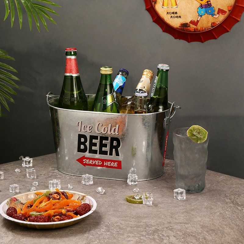 레트로 맥주 아이스 버킷 샴페인 얼음통 바스켓 양주 클럽 - 상세 이미지 2