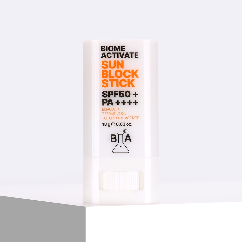 [바액] 선블록 스틱 [18g] 보송한 사용감 번들거림없는 선스틱 비타민E 토코페롤  BISABOLOL 주름 미백 자외선차단 3중 기능성 선크림