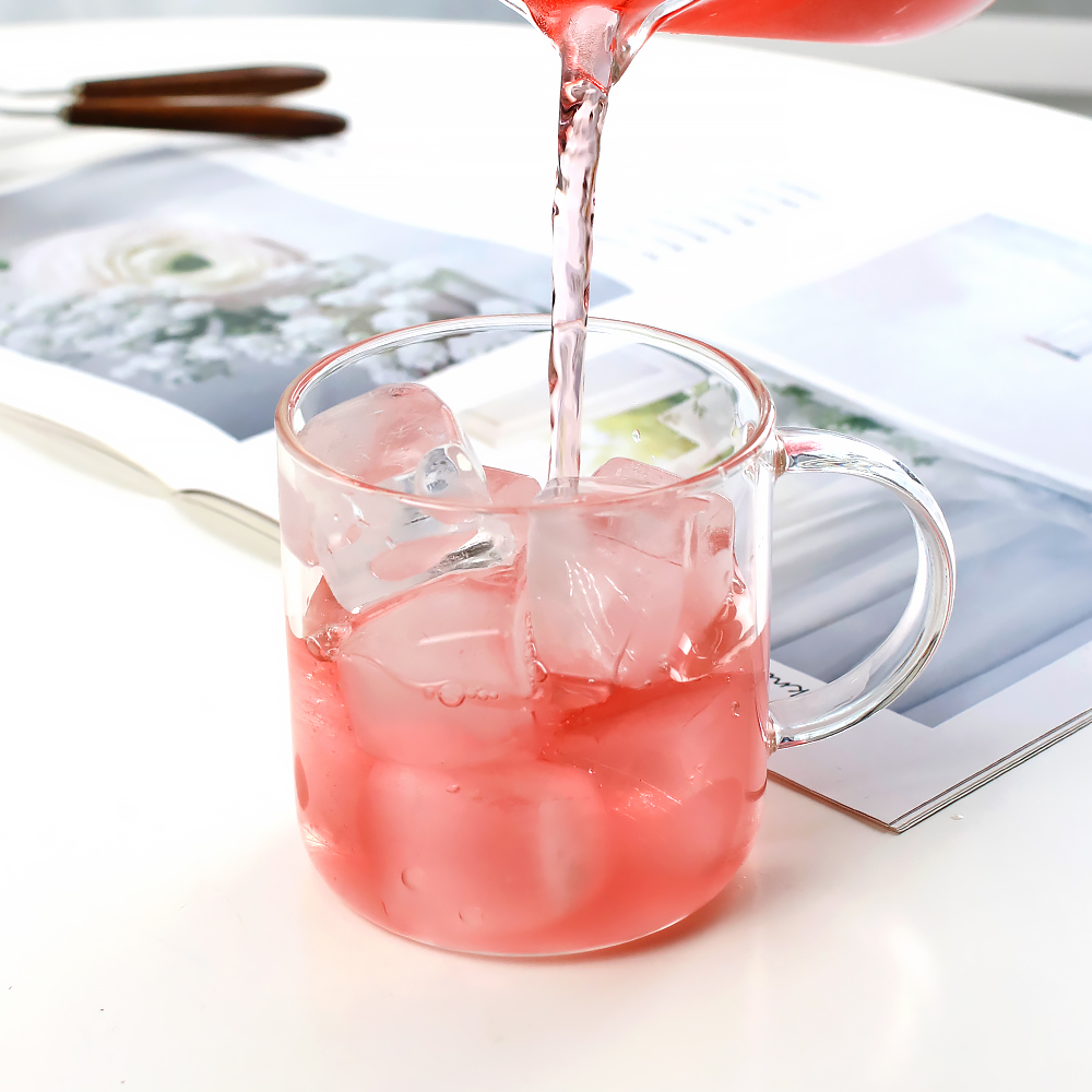홈카페 티머그 소앤홈 소요 내열유리 스트레이트 핸들컵 400ml 4P세트 - 상세 이미지 2