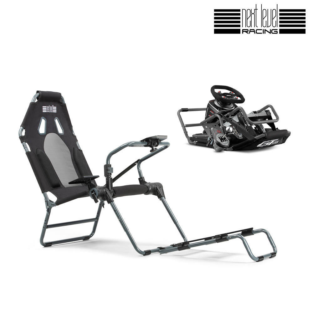 넥스트 레벨 레이싱 GT Lite Carbon Grey Edition 레이싱 시트 거치대 게임 장비 (NLR-S021) - 상품 이미지