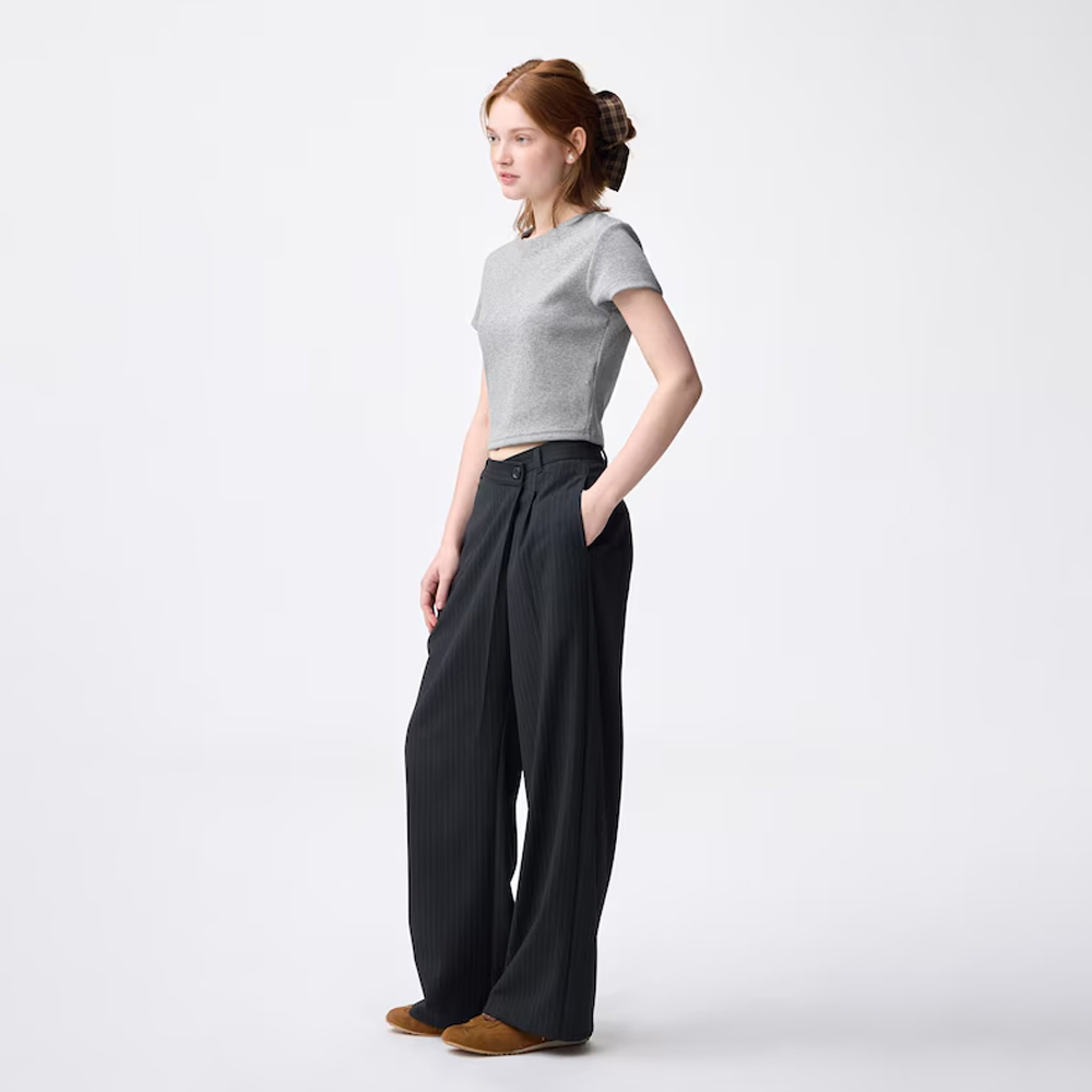 지유 바지 랩 슬랙스 Z+E 와이드 팬츠 357923 - 상세 이미지 4