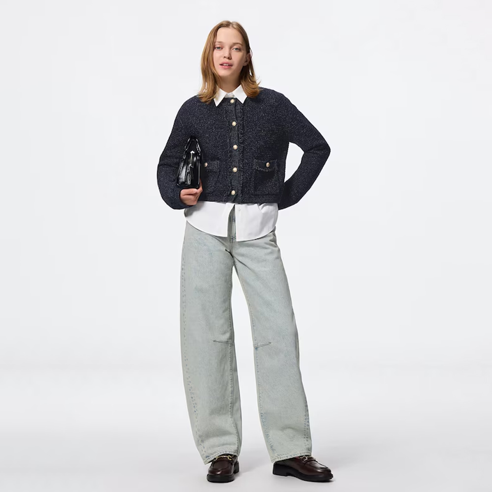 지유 바지 배럴 다리 청바지 A + EC 81.0cm 데님팬츠 357502 - 상세 이미지 4