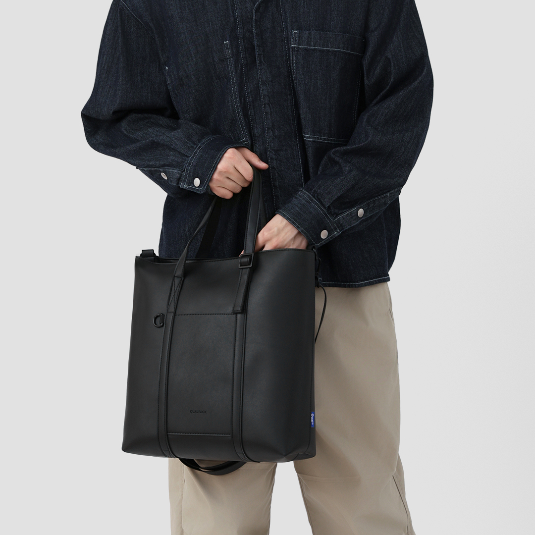 퀄팩 에센셜 레더 토트백 304 / 크로스백 남자 직장인 서류가방