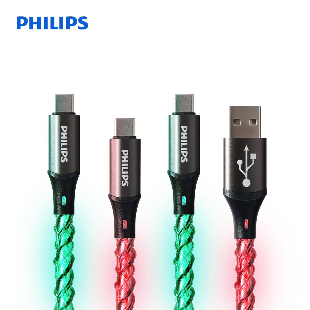 필립스 18W 고속 충전 LED 파티 케이블 USB-A to C 타입 1.2M - 상세 이미지 3
