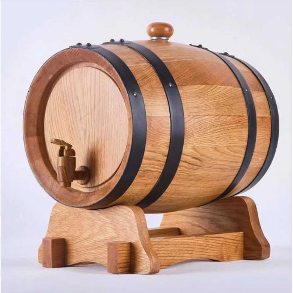 오크통 장식 거치대 철제 프레임 받침대 배럴 랙 와인 225L-300L 오크 통 브라켓 - 상품 이미지