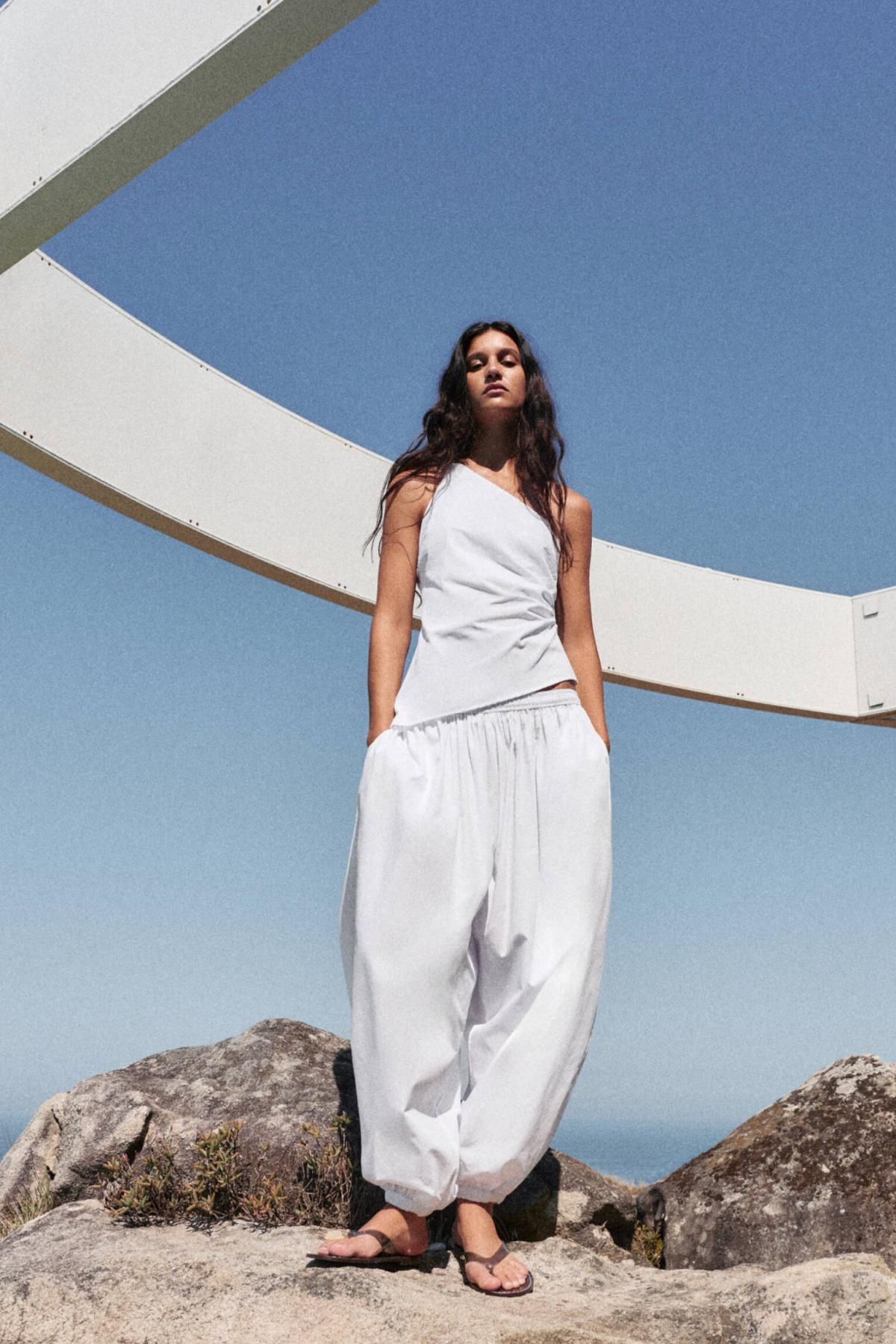 풀앤베어 코튼 오버사이즈 조거 팬츠 7675/327 WHITE - 상세 이미지 2