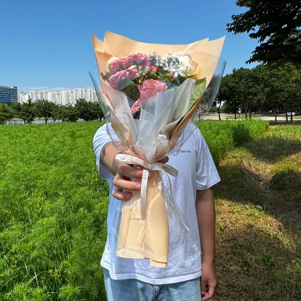 플라모어 생화꽃다발 생일축하꽃다발 생화택배 꽃배달싼곳 인터넷꽃도매 - 상세 이미지 5