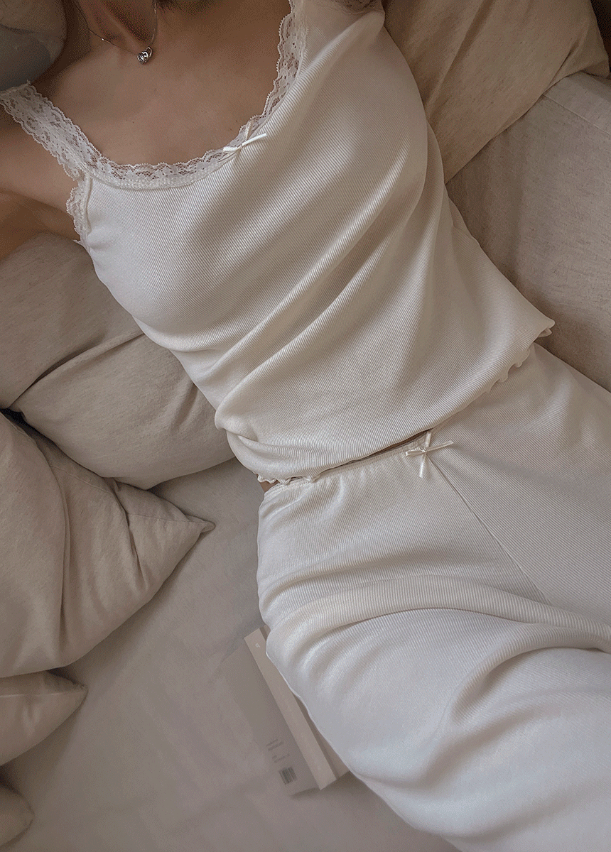 [made] 디어슬립 리본 민소매 - 상품 이미지