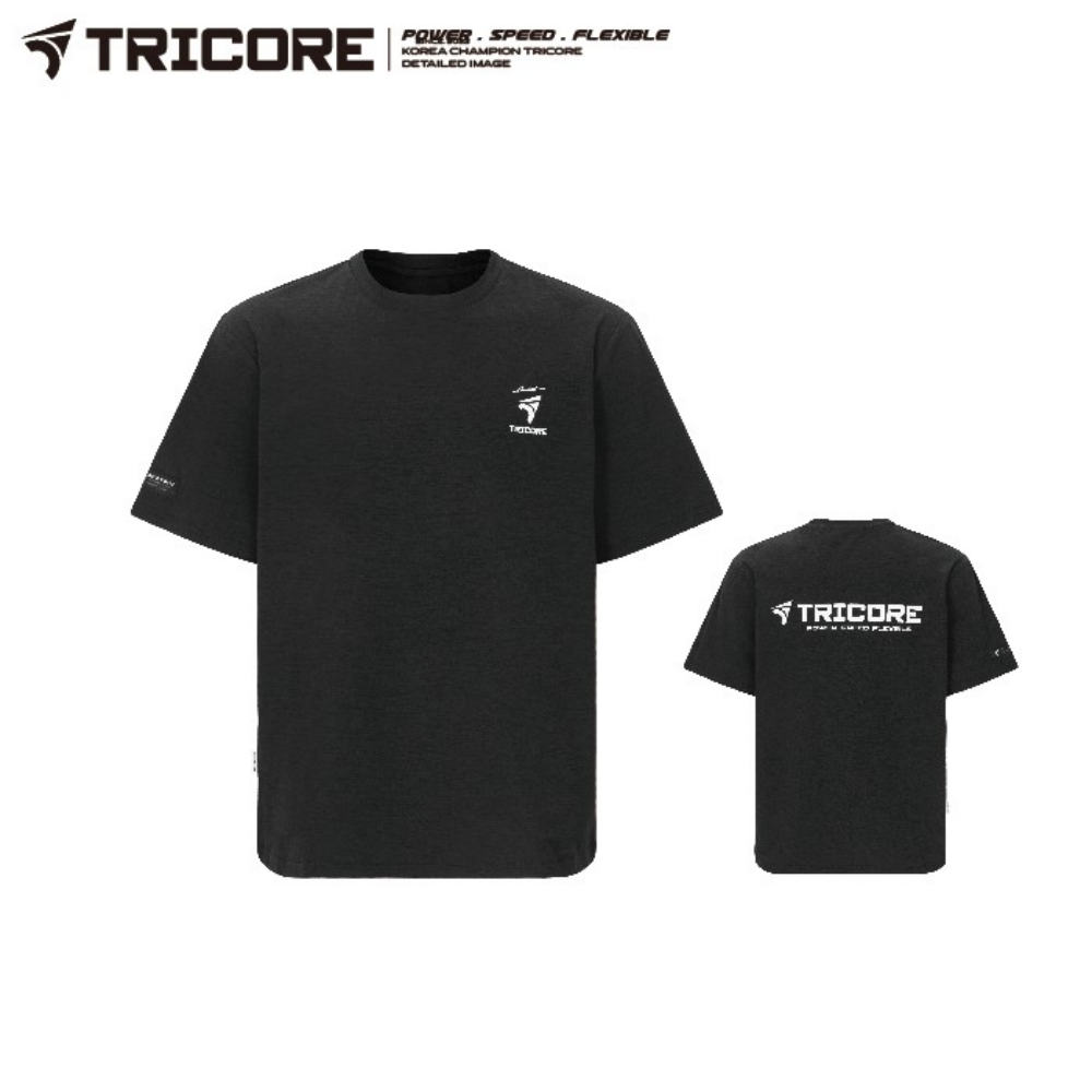 트리코어 배드민턴복 반팔 티셔츠 배드민턴의류 남녀공용 오버핏 TORT-1/2524 - 상품 이미지