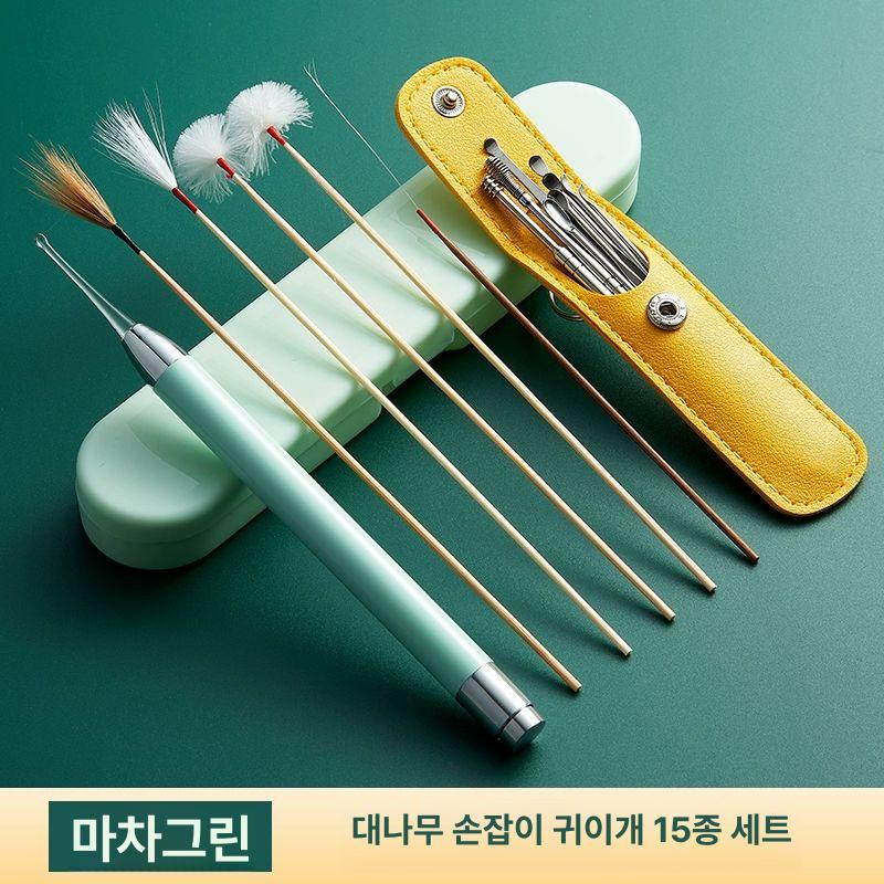 솜털 귀파개 귀이개 위생 청결 부드러운 일회용 귀관리 휴대 여행 세척도구 - 상품 이미지