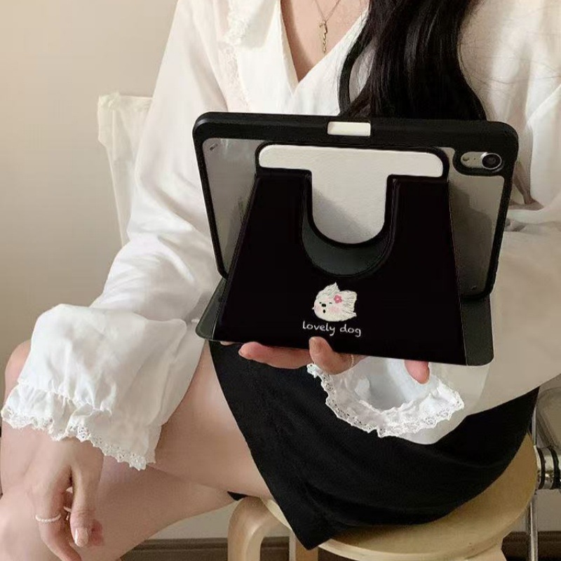 블랙 애니멀 회전 아이패드 케이스 iPadair4/5/6/7 iPadPro/11A16/10 - 상세 이미지 3