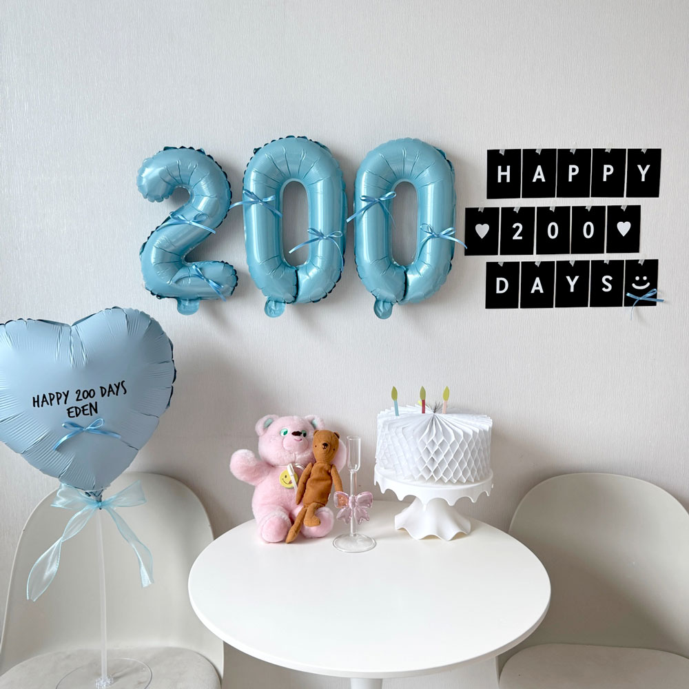 아기 200일 풍선 300일 풍선 1000일 50일셀프촬영 500일 풍선 천일 - 상세 이미지 2
