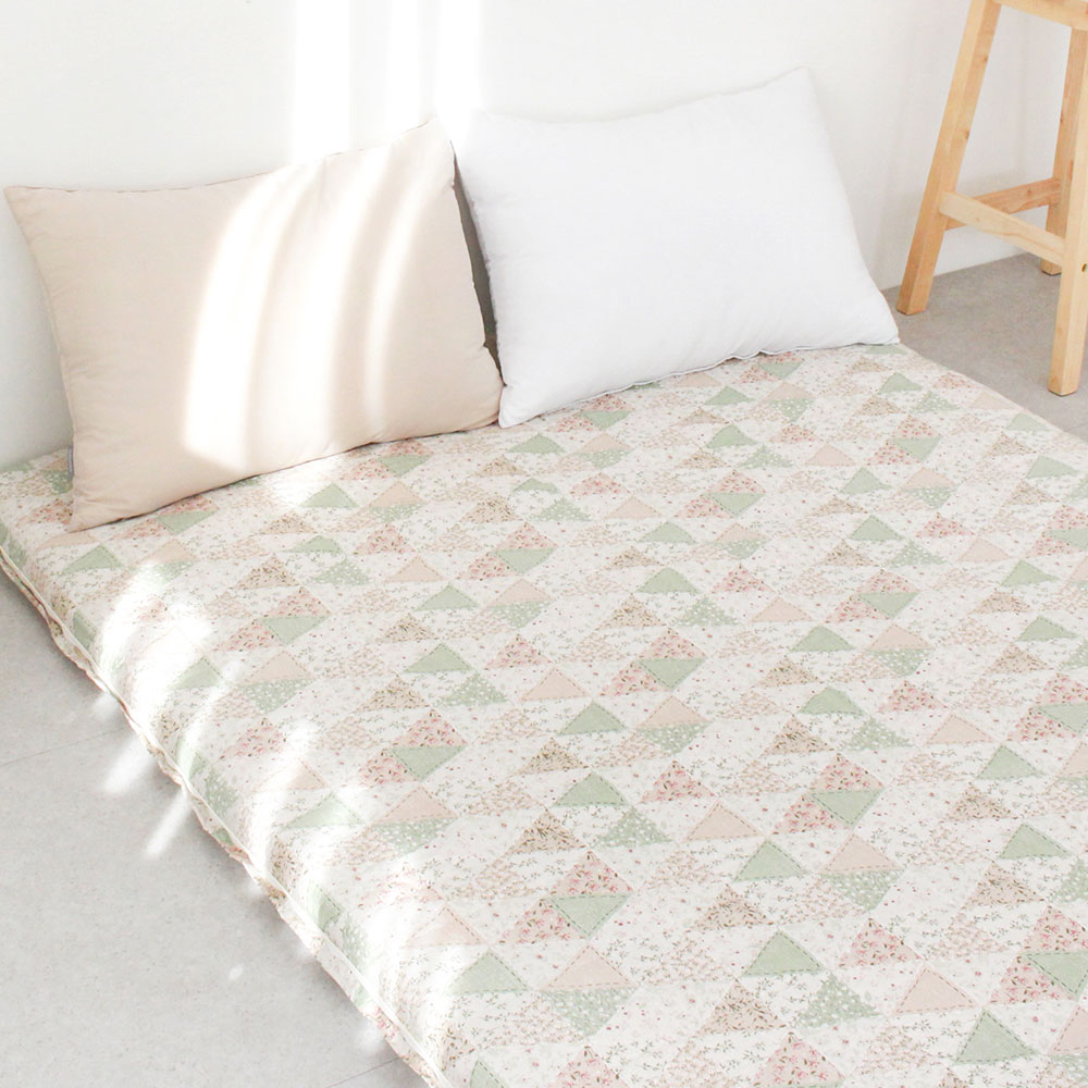 아르떼베딩 국산 순면누빔 요매트 (솜포함) 바닥요 스테이 핑크 싱글 5cm