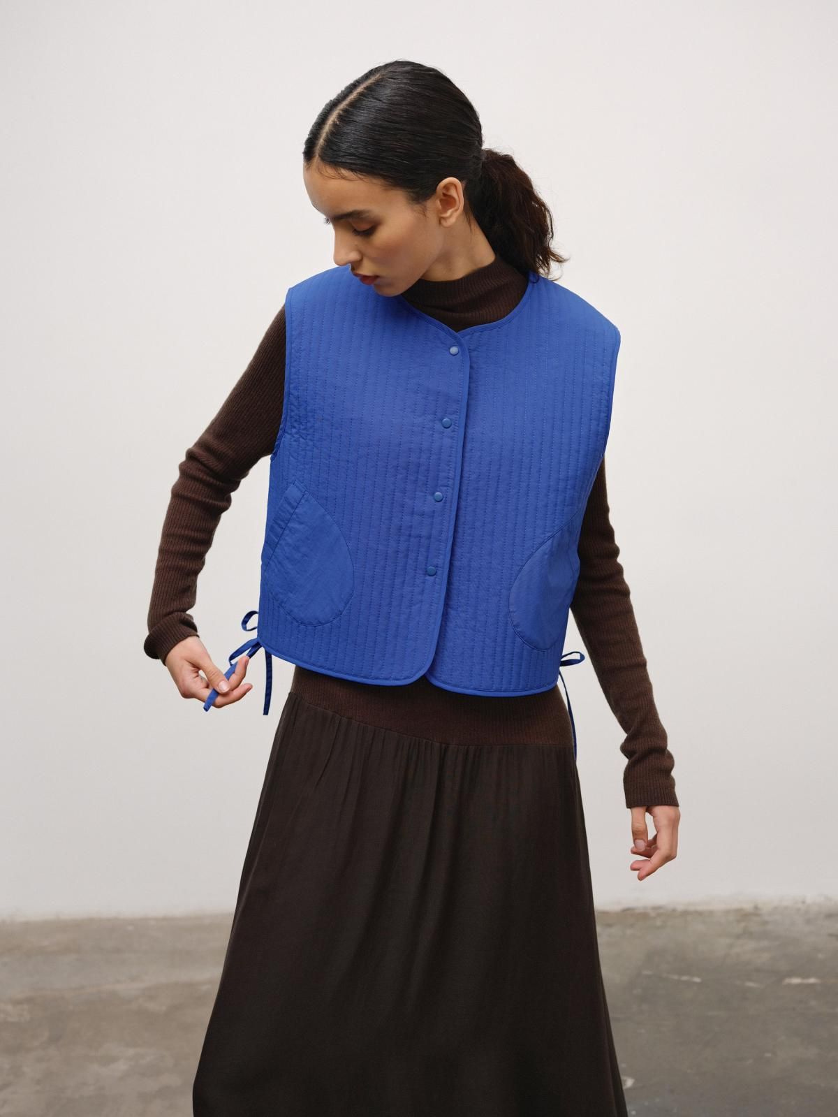 올랜드 블루 퀼팅 베스트 54932798636367 COBALT BLUE - 상세 이미지 5