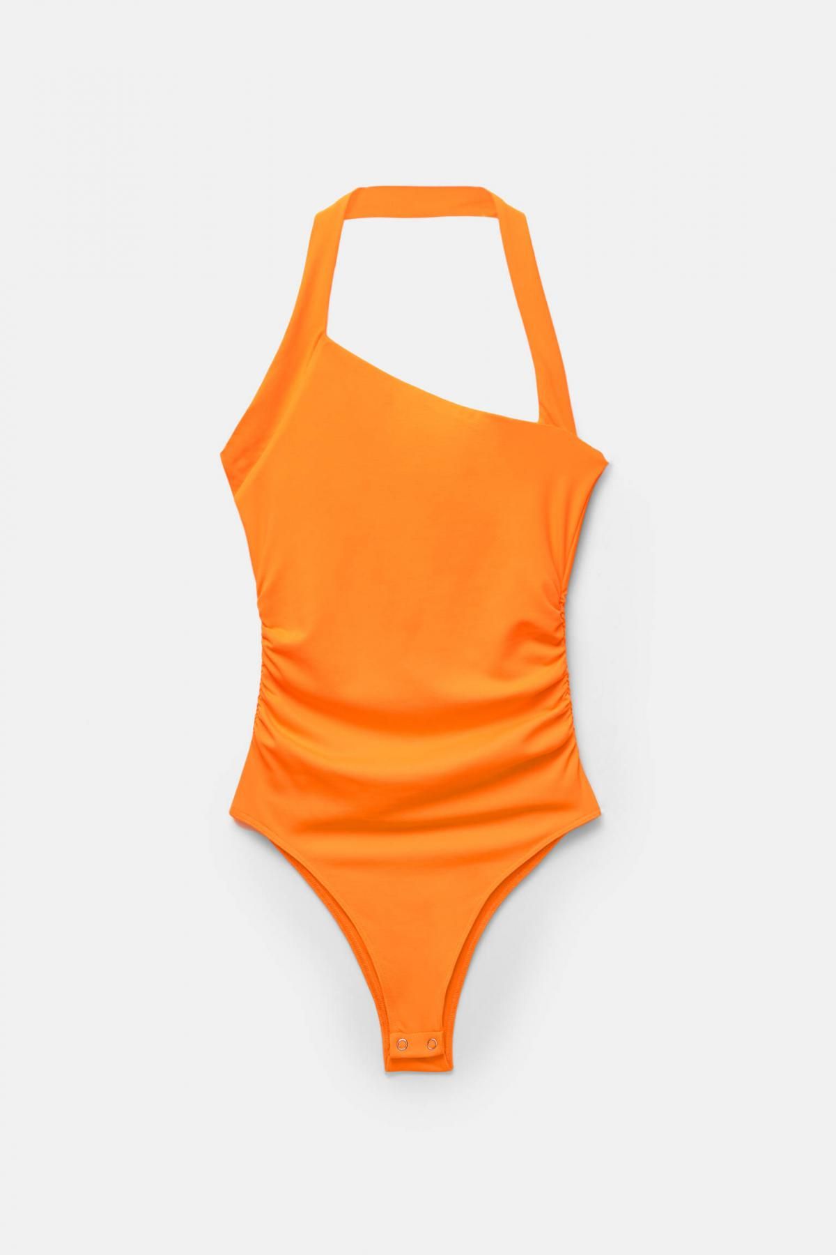 풀앤베어 비대칭 폴리아미드 바디수트 7150/385 ORANGE - 상품 이미지