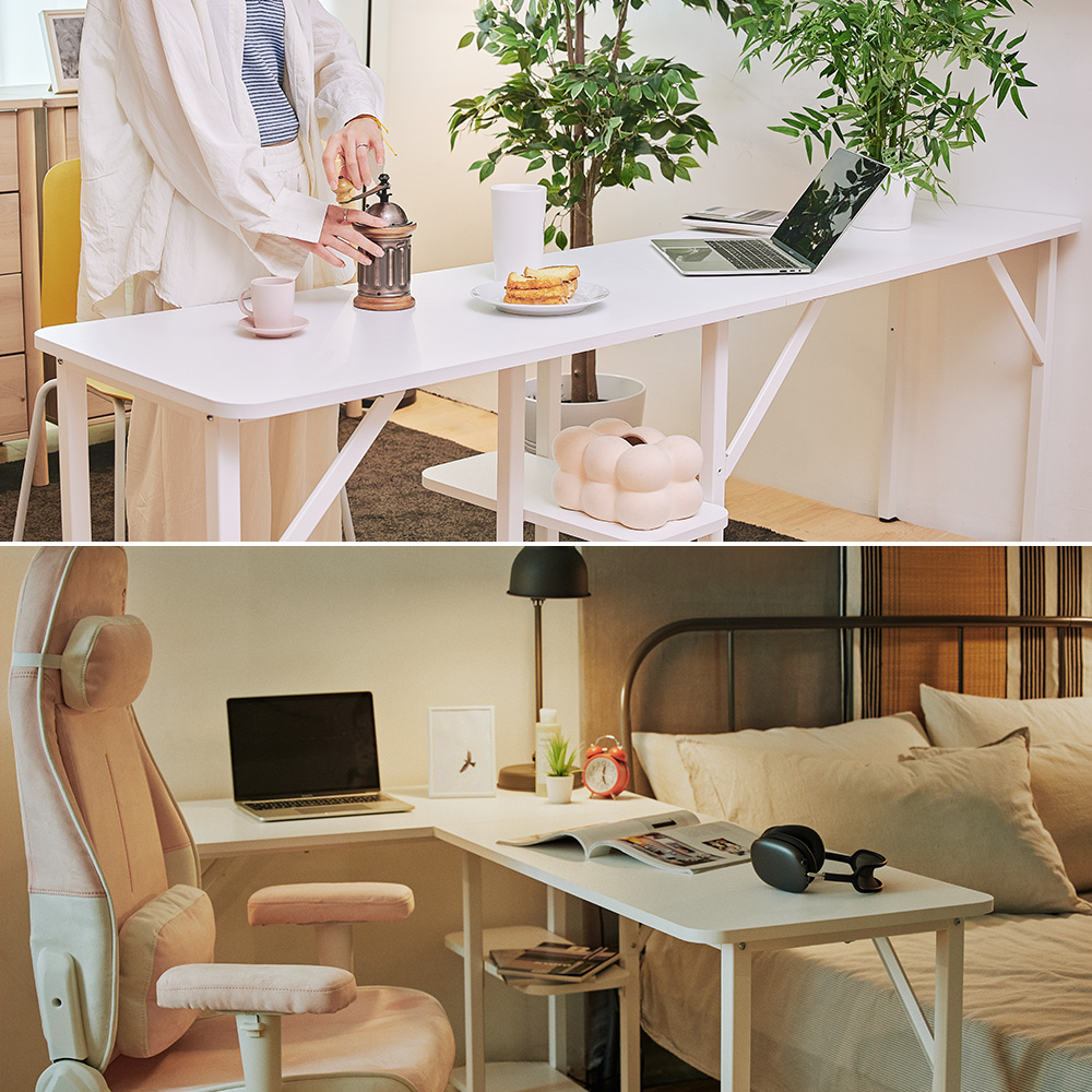 제닉스 ARENA L데스크 라이트 ㄱ자코너 2인용 컴퓨터게이밍책상